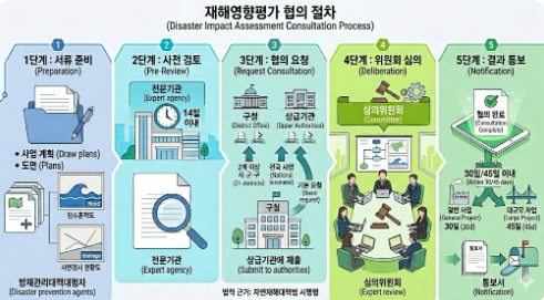 재해영향평가 협의 기준 5단계 절차 총정리, 산을 깍아서 아파트를 지어도 문제 없는 이유 4 재해영향평가 협의 절차 정리표