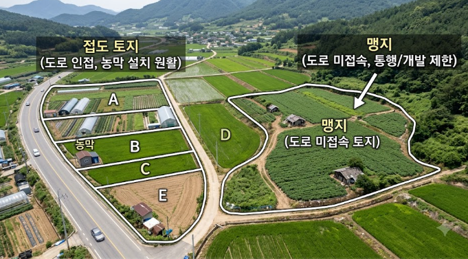 개발제한구역 농막과 일반 농지 농막 비교