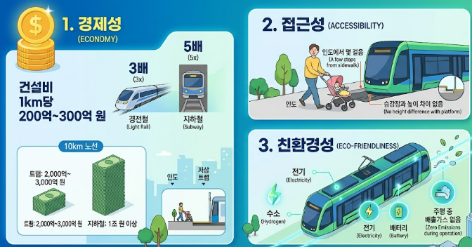 트램 뜻과 장단점 총정리, 최고 시속 70km 노면전차 3 트램 장점 3가지