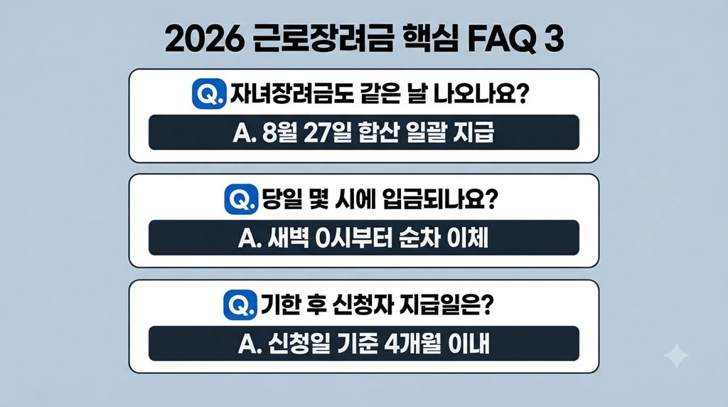 2026 근로장려금 지급일 자주묻는 질문 (1)