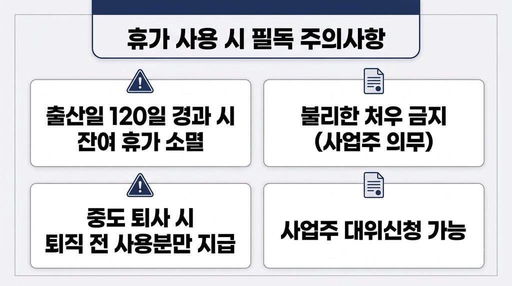 우선지원대상기업 배우자 출산휴가급여 자격과 분할사용 규정 완벽 가이드 6 배우자 출산휴가 사용 시 필독 주의사항