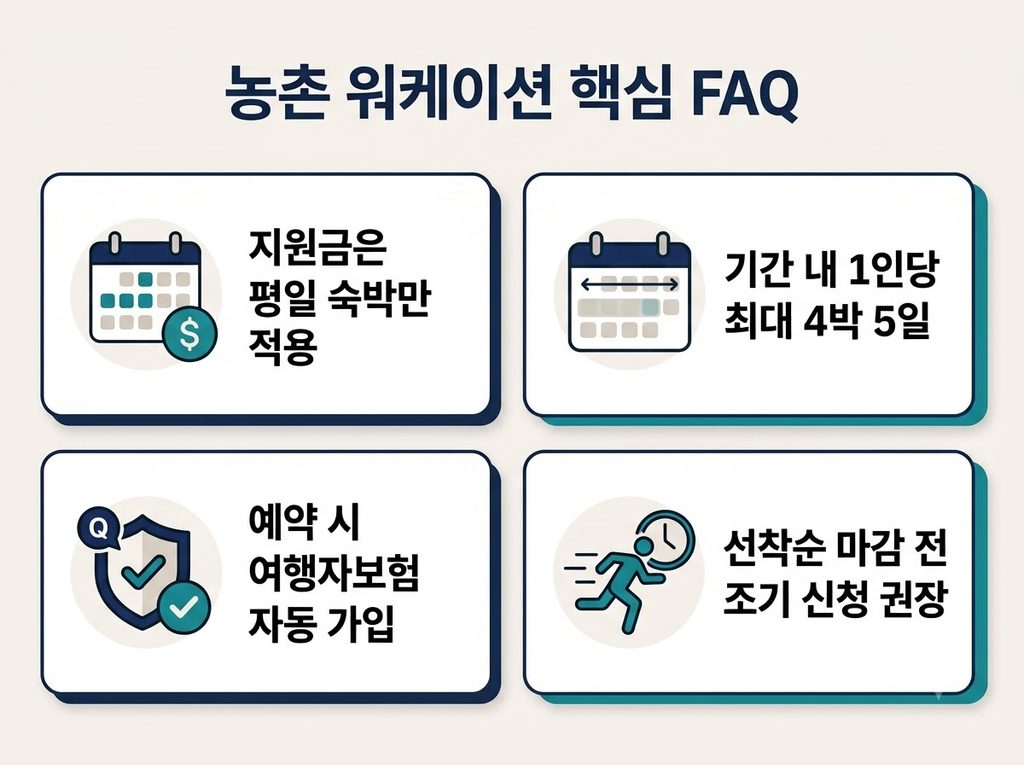 일당 5만 원 지원! 농촌형 워케이션 혜택·대상지 13곳 및 신청서 서류 안내 6 2026 농촌형 워케이션 주요 질문 사항