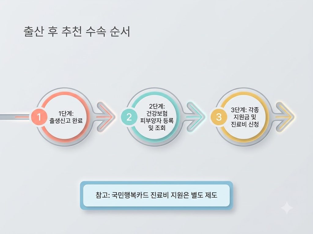 신생아 출산 후 추천 수속 순서