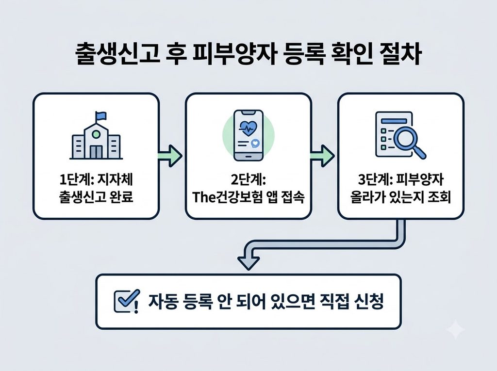 신생아 출생신고 후 피부양자 등록 확인 절차