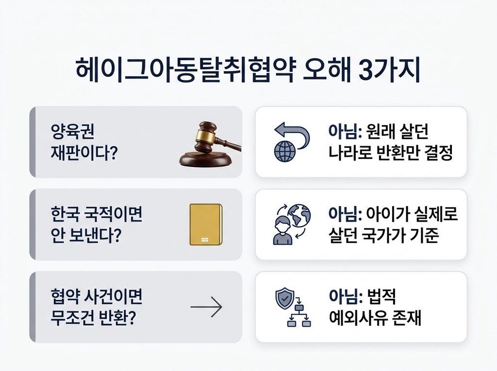 헤이그국제아동탈취협약 오해 3가지