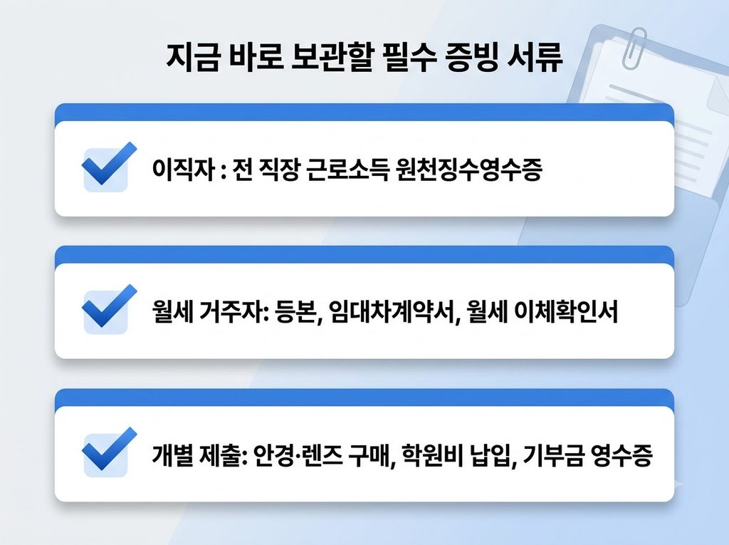 2026 연말정산 필요 증빙 서류