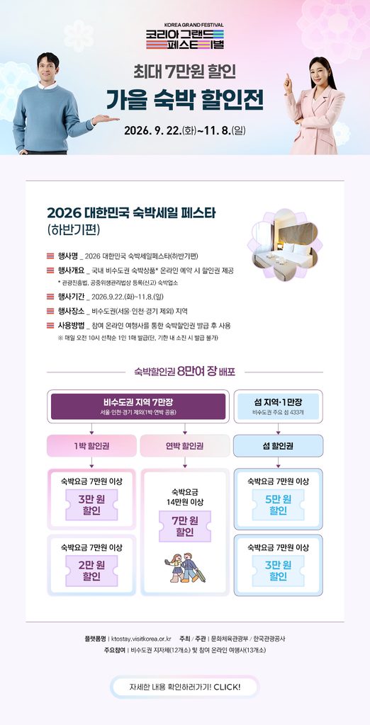2026 코리아그랜드페스티벌 할인정보_가을숙박할인전