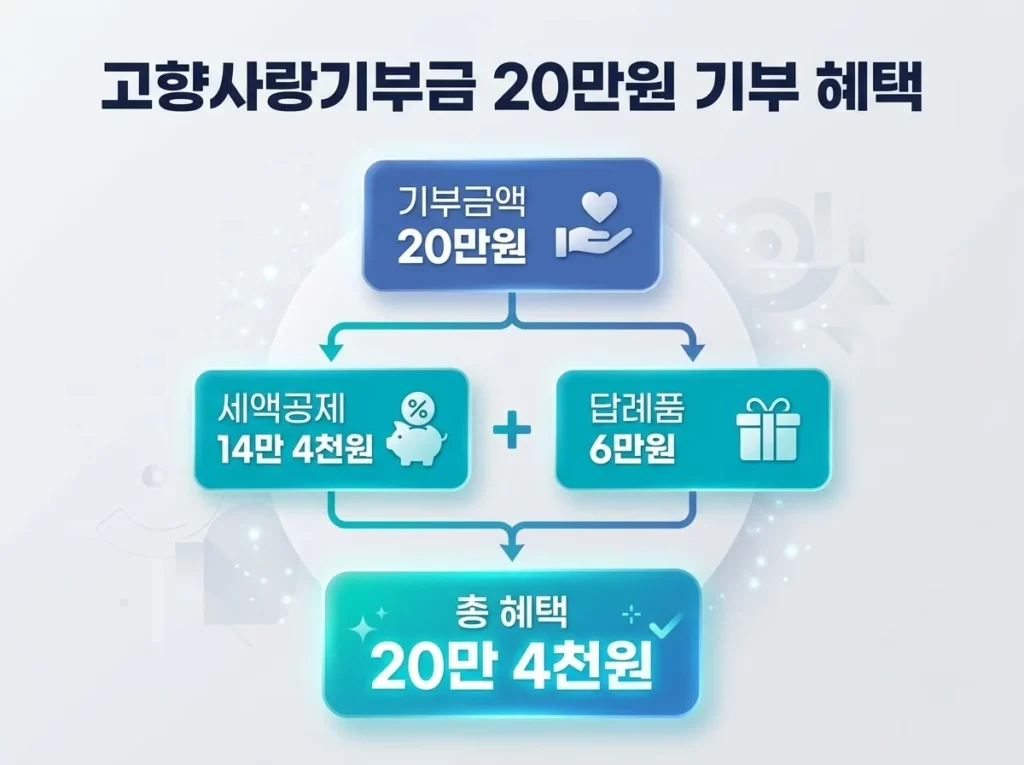 연말정산 고향사랑기부금 세액공제 혜택 20만원 