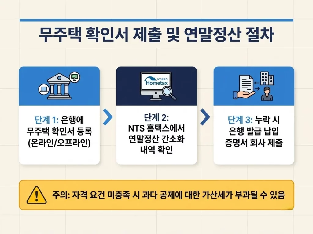 주택청약 소득공제 2026: 월 25만원으로 최대 120만원 공제 4 주택청약 소득공제 시 필요 서류(무주택확인서) 및 주의사항