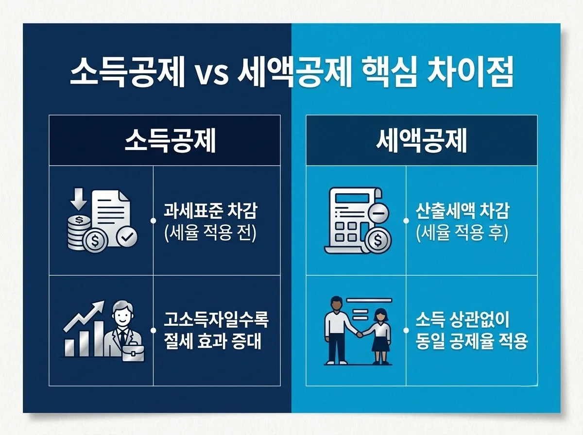 세액공제 소득공제 차이, 연말정산에서 실제 세금은 어떻게 줄어들까?